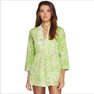 Lilly Pulitzer Sarasota Green 3/4 Sleeve Tunic XS